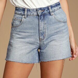 Rollas Alexa Blue High Rise Cut off Shorts